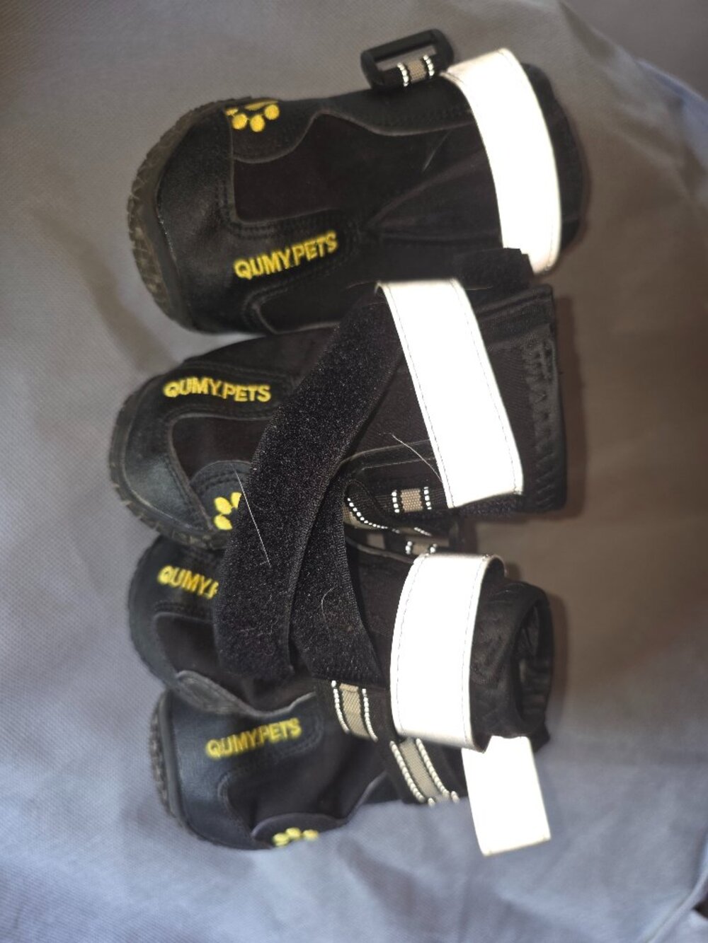 Dog rubber bottom - velcro boots - set of 4